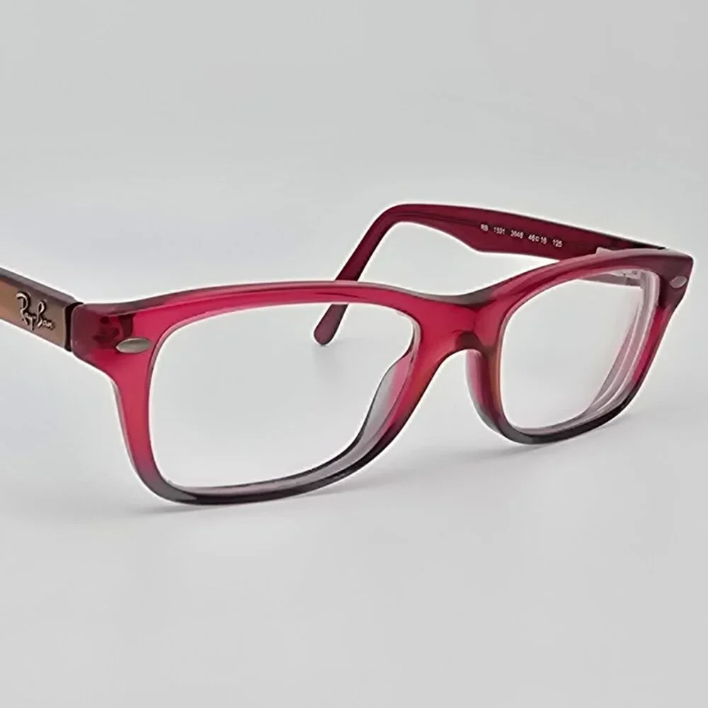 Ray-Ban RB1531 3648 Polished Fuxia on Grey Kids Eyeglasses Frame w/ Flexhinge